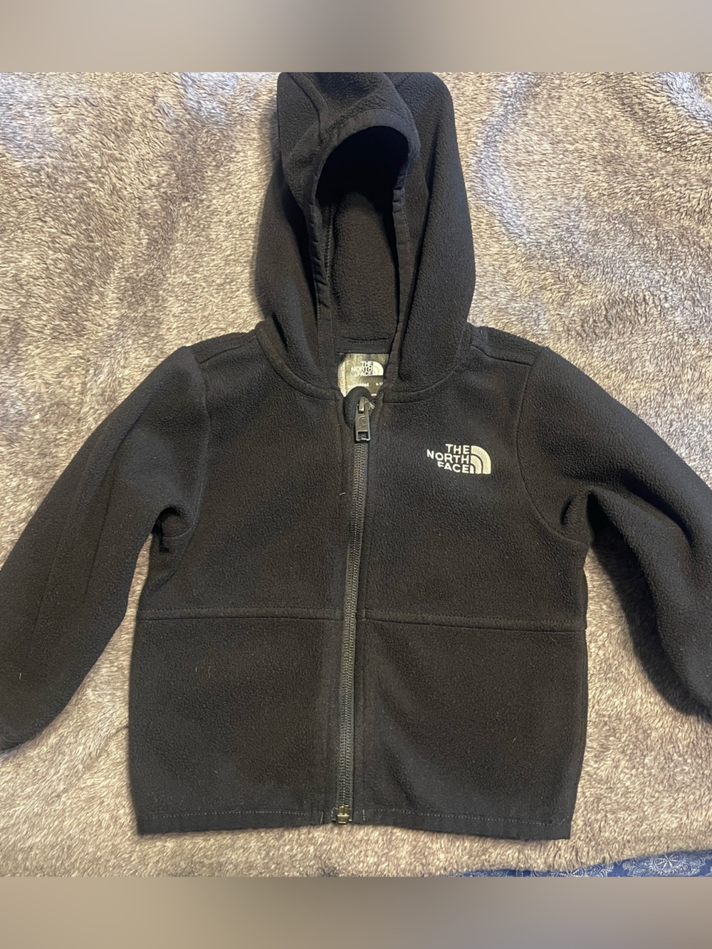 The North Face Kids Black Full-Zip Fleece Hoodie